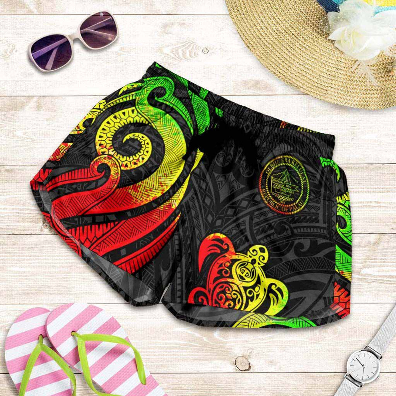 Palau Custom Personalised Women Shorts